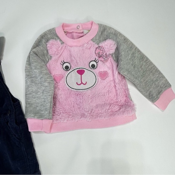 Baby kid bundle 18 Months overall and sweater blue and pink - Picture 4 of 16